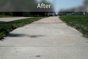 leveled concrete sidewalk after photo